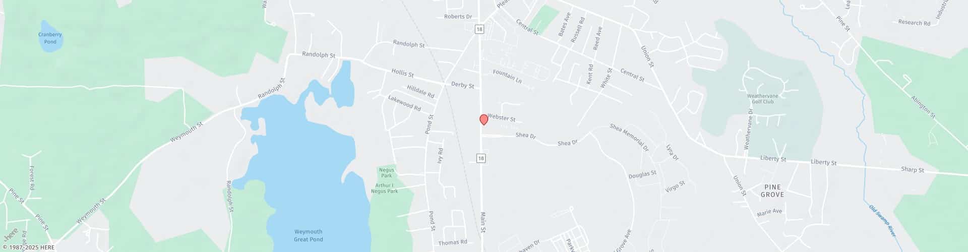 Location Map: 1132 Main St Weymouth, MA 02190